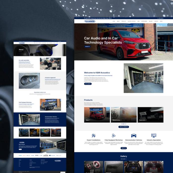 Designing a Modern Car Audio Website for K&M Acoustics